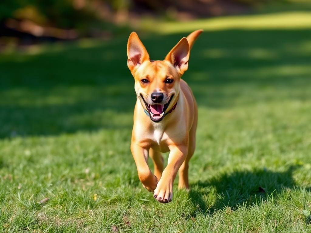 Approved photo of a dog running outdoors